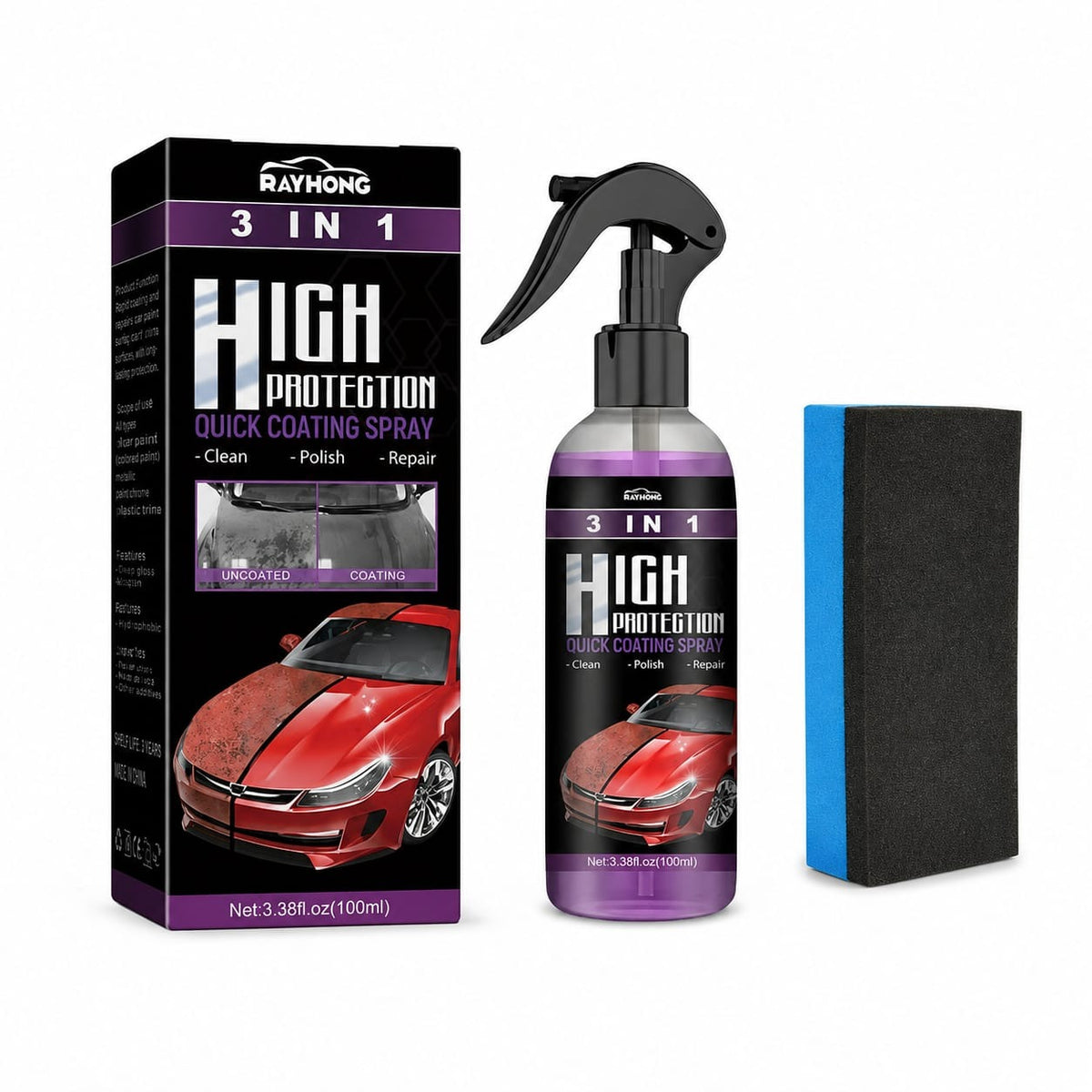 PROTECTOR Y CERA PARA AUTO - HIGH PROTECTION 3 EN 1